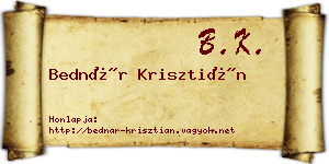 Bednár Krisztián névjegykártya