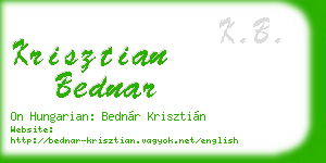krisztian bednar business card